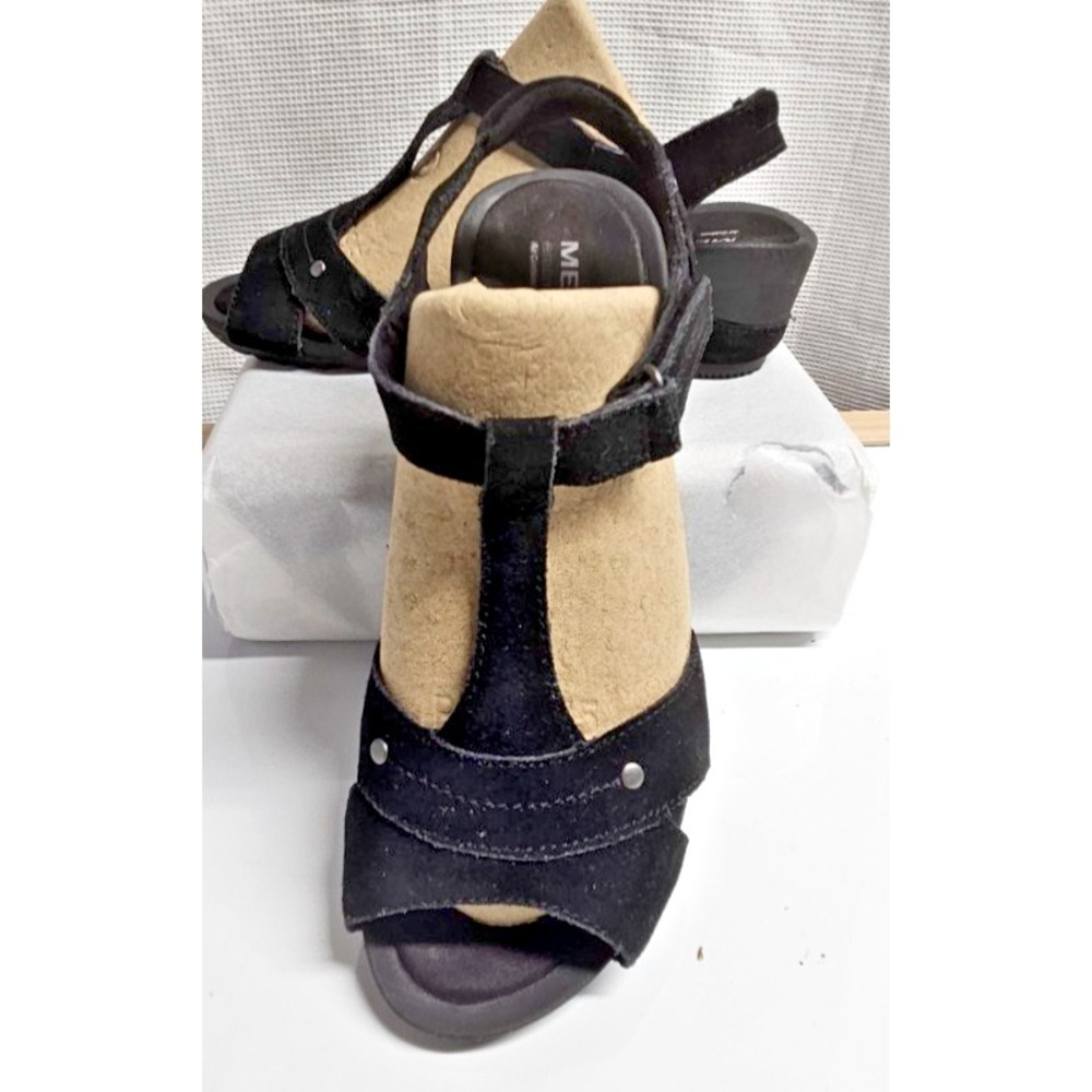 MERRELL @ select fresh Air Cushion black suede upper strappy sandals woman Sz 6